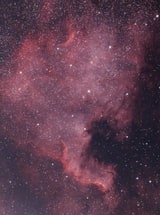 NGC 7000 - туманность. Описание NGC 7000:, Область H II в созвездии Лебедь