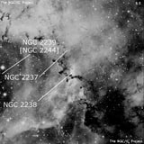 NGC 2238 - туманность. Описание NGC 2238:, Область H II в созвездии Единорог