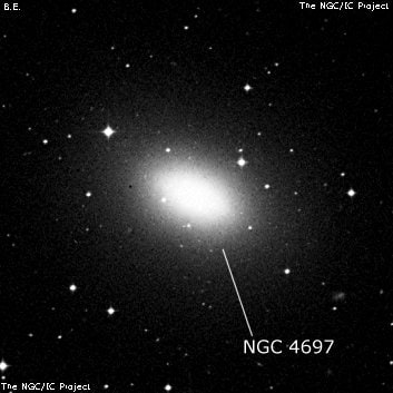 NGC 4697 - эллиптическая галактика. Описание NGC 4697:, Галактика в созвездии Дева