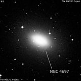 NGC 4697 - эллиптическая галактика. Описание NGC 4697:, Галактика в созвездии Дева