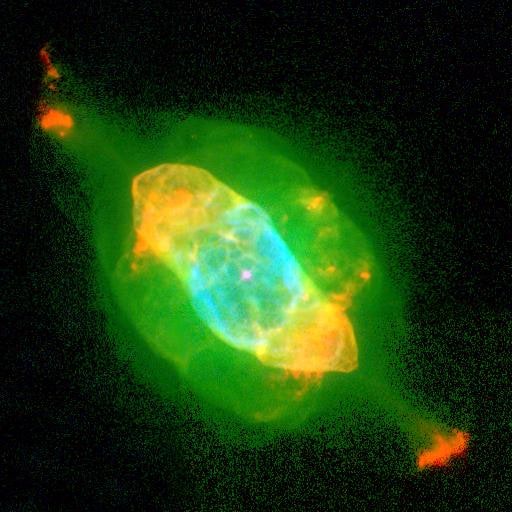 NGC 7009 - планетарная туманность. Описание NGC 7009:, Планетарная туманность в созвездии Водолей