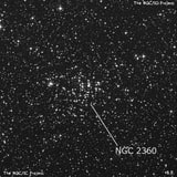 NGC 2360 - рассеянное скопление звёзд. Описание NGC 2360:, Рассеянное скопление в созвездии Большой Пес