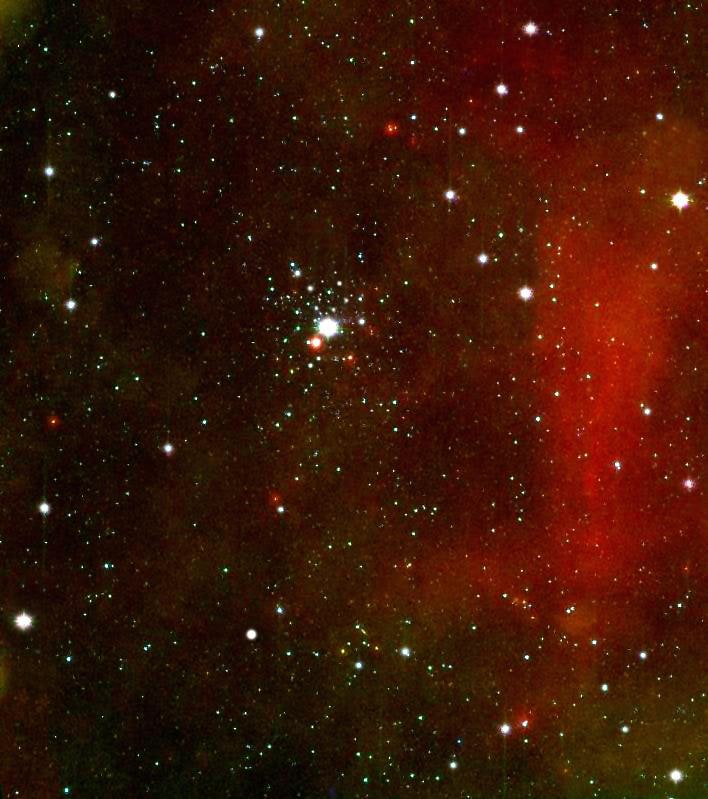 NGC 2362 - рассеянное скопление звёзд. Описание NGC 2362:, Рассеянное скопление в созвездии Большой Пес