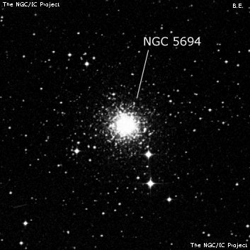 NGC 5694 - шаровое скопление звёзд. Описание NGC 5694:, Шаровое скопление в созвездии Гидра