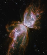 NGC 6302 - планетарная туманность. Описание NGC 6302:, Планетарная туманность в созвездии Скорпион
