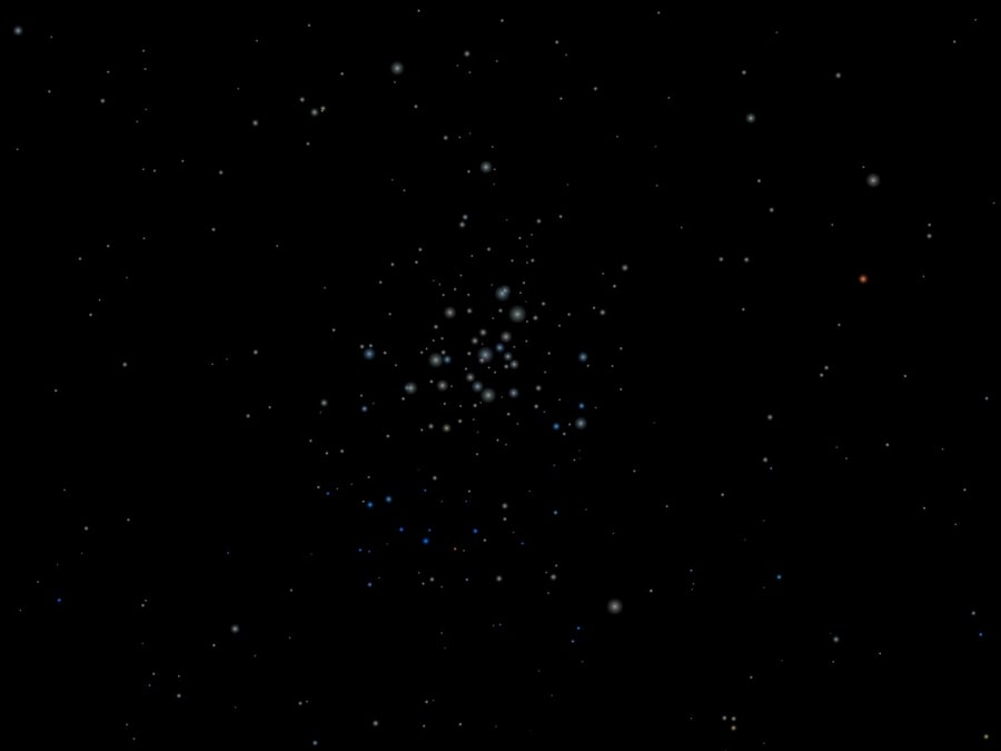 NGC 6231 - рассеянное скопление звёзд. Описание NGC 6231:, Рассеянное скопление в созвездии Скорпион