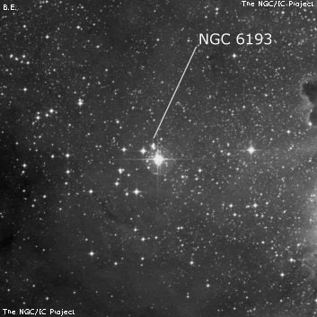 NGC 6193 - рассеянное скопление звёзд. Описание NGC 6193:, Рассеянное скопление в созвездии Жертвенник