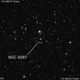 NGC 6087 - рассеянное скопление звёзд. Описание NGC 6087:, Рассеянное скопление в созвездии Наугольник