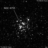 NGC 4755 - рассеянное скопление звёзд. Описание NGC 4755:, Рассеянное скопление в созвездии Южный Крест