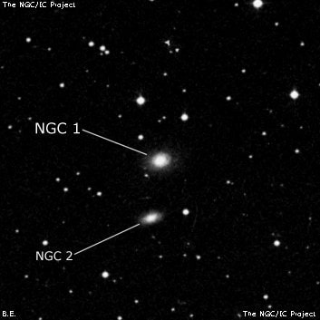 NGC 1 - спиральная галактика. Описание NGC 1:, Галактика в созвездии Пегас
