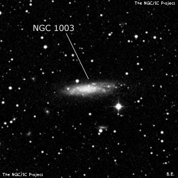 NGC 1003 - спиральная галактика. Описание NGC 1003:, Галактика в созвездии Персей