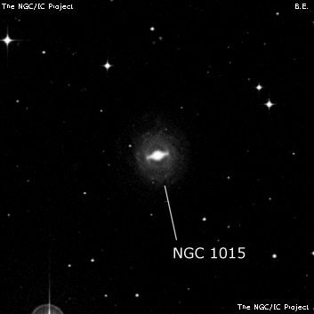 NGC 1015 - спиральная галактика с баром. Описание NGC 1015:, Галактика в созвездии Кит
