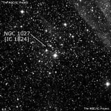 NGC 1027 - рассеянное скопление звёзд. Описание NGC 1027:, Рассеянное скопление в созвездии Кассиопея