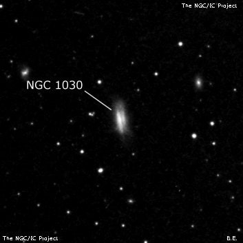 NGC 1030 - галактика. Описание NGC 1030:, Галактика в созвездии Овен