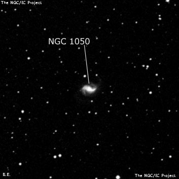 NGC 1050 - спиральная галактика с баром. Описание NGC 1050:, Галактика в созвездии Персей