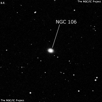 NGC 106 - галактика. Описание NGC 106:, Галактика в созвездии Рыбы