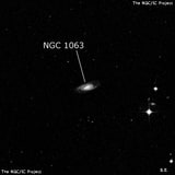 NGC 1063 - спиральная галактика с баром. Описание NGC 1063:, Галактика в созвездии Кит