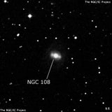 NGC 108 - спиральная галактика с баром. Описание NGC 108:, Галактика в созвездии Андромеда