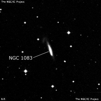 NGC 1083 - спиральная галактика. Описание NGC 1083:, Галактика в созвездии Эридан