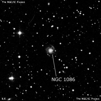 NGC 1086 - спиральная галактика. Описание NGC 1086:, Галактика в созвездии Персей