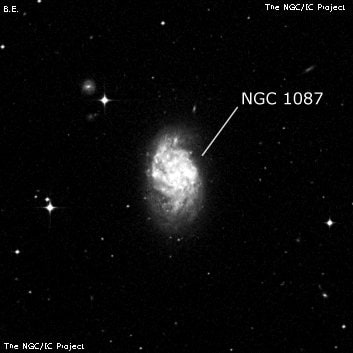 NGC 1087 - спиральная галактика с баром. Описание NGC 1087:, Галактика в созвездии Кит