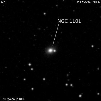NGC 1101 - линзовидная галактика. Описание NGC 1101:, Галактика в созвездии Кит