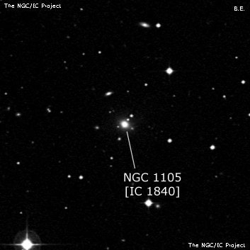 NGC 1105 - спиральная галактика. Описание NGC 1105:, Галактика в созвездии Кит