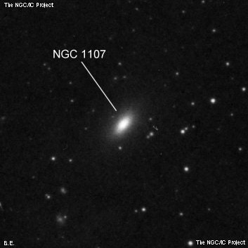 NGC 1107 - линзовидная галактика. Описание NGC 1107:, Галактика в созвездии Кит