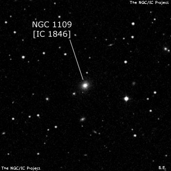 NGC 1109 - галактика. Описание NGC 1109:, Галактика в созвездии Овен