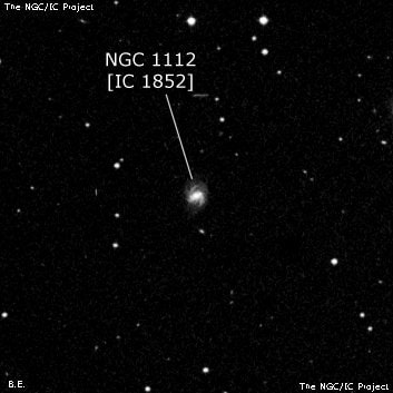 NGC 1112 - спиральная галактика с баром. Описание NGC 1112:, Галактика в созвездии Овен