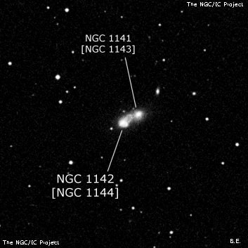 NGC 1142 - галактика. Описание NGC 1142:, Галактика в созвездии Кит