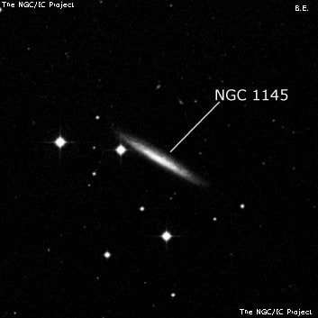 NGC 1145 - спиральная галактика. Описание NGC 1145:, Галактика в созвездии Эридан
