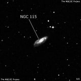 NGC 115 - спиральная галактика с баром. Описание NGC 115:, Галактика в созвездии Скульптор
