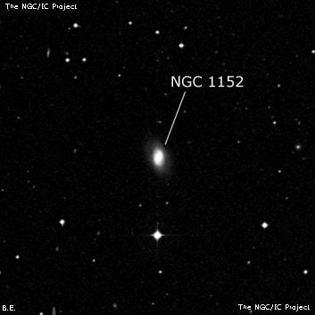 NGC 1152 - линзовидная галактика. Описание NGC 1152:, Галактика в созвездии Эридан
