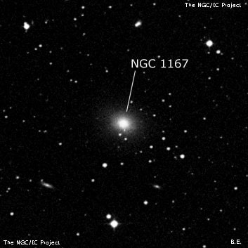 NGC 1167 - линзовидная галактика. Описание NGC 1167:, Галактика в созвездии Персей