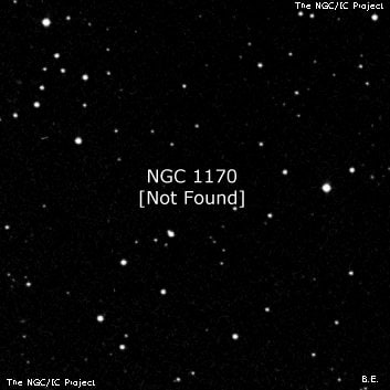NGC 1170 - по указанным Генри Дрейером координатам, объект повторно не найден; . Описание NGC 1170:, Объект глубокого космоса в созвездии Овен