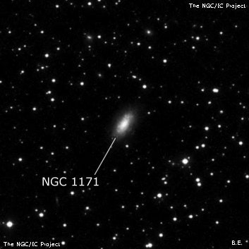 NGC 1171 - спиральная галактика. Описание NGC 1171:, Галактика в созвездии Персей