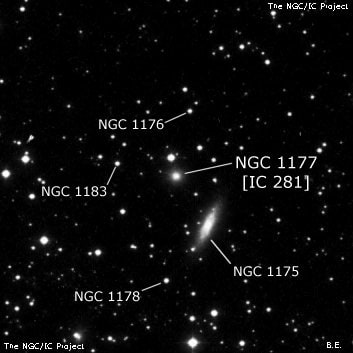 NGC 1177 - спиральная галактика. Описание NGC 1177:, Галактика в созвездии Персей
