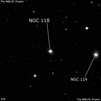 NGC 118 - галактика. Описание NGC 118:, Галактика в созвездии Кит