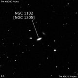 NGC 1182 - спиральная галактика. Описание NGC 1182:, Объект глубокого космоса в созвездии Эридан