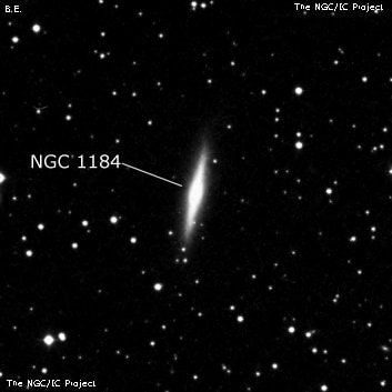 NGC 1184 - линзовидная галактика. Описание NGC 1184:, Галактика в созвездии Цефей