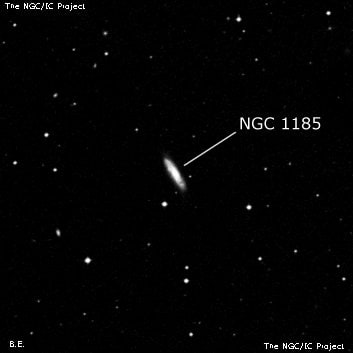 NGC 1185 - спиральная галактика. Описание NGC 1185:, Галактика в созвездии Эридан
