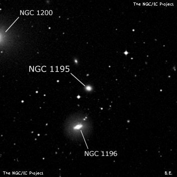 NGC 1195 - галактика. Описание NGC 1195:, Галактика в созвездии Эридан