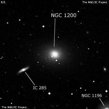 NGC 1200 - галактика. Описание NGC 1200:, Галактика в созвездии Эридан
