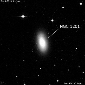 NGC 1201 - галактика. Описание NGC 1201:, Галактика в созвездии Печь
