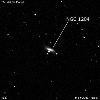 NGC 1204 - линзовидная галактика. Описание NGC 1204:, Галактика в созвездии Эридан