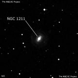 NGC 1211 - спиральная галактика с баром. Описание NGC 1211:, Галактика в созвездии Кит