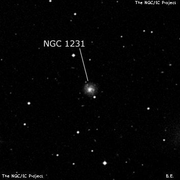 NGC 1231 - спиральная галактика. Описание NGC 1231:, Галактика в созвездии Эридан