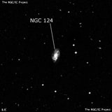 NGC 124 - спиральная галактика. Описание NGC 124:, Галактика в созвездии Кит