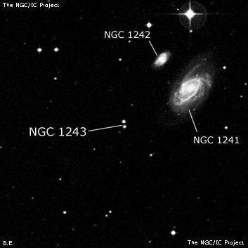 NGC 1243 - две звезды. Описание NGC 1243:, Двойная звезда в созвездии Эридан